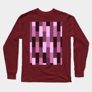 Pink Tones Geometric Tiling Pattern Long Sleeve T-Shirt